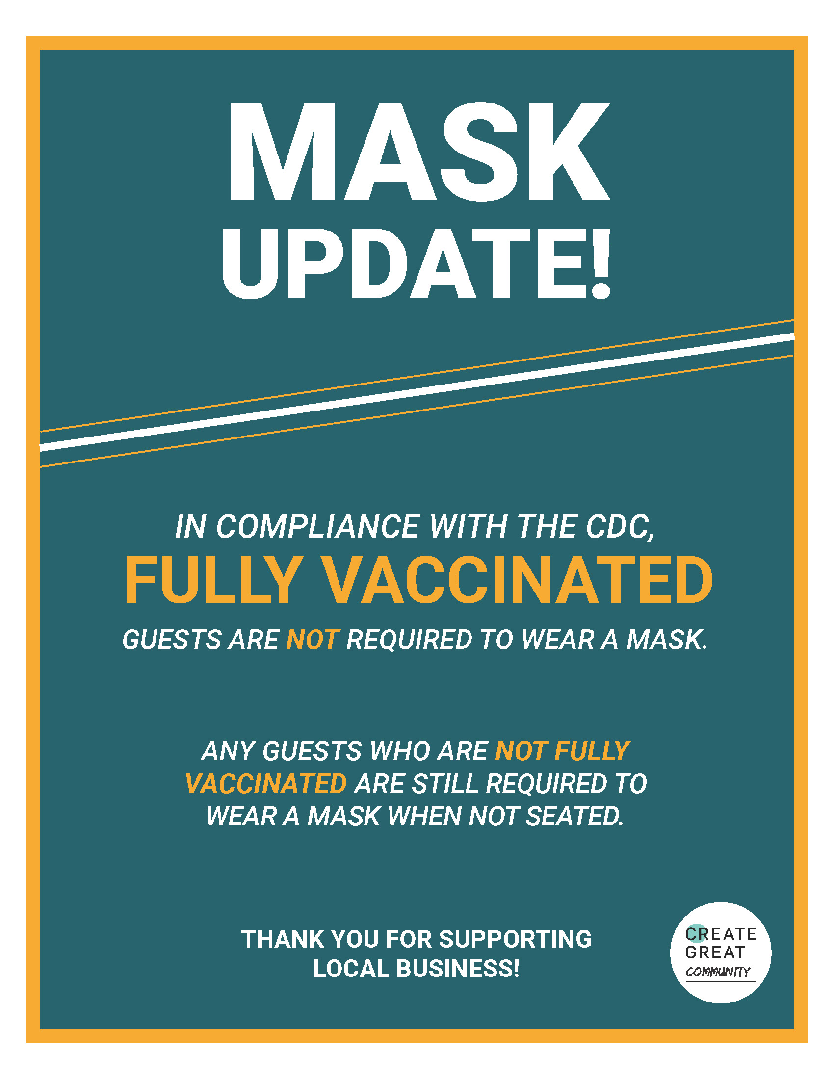 Updated Signage to Reflect New Mask Guidance 2