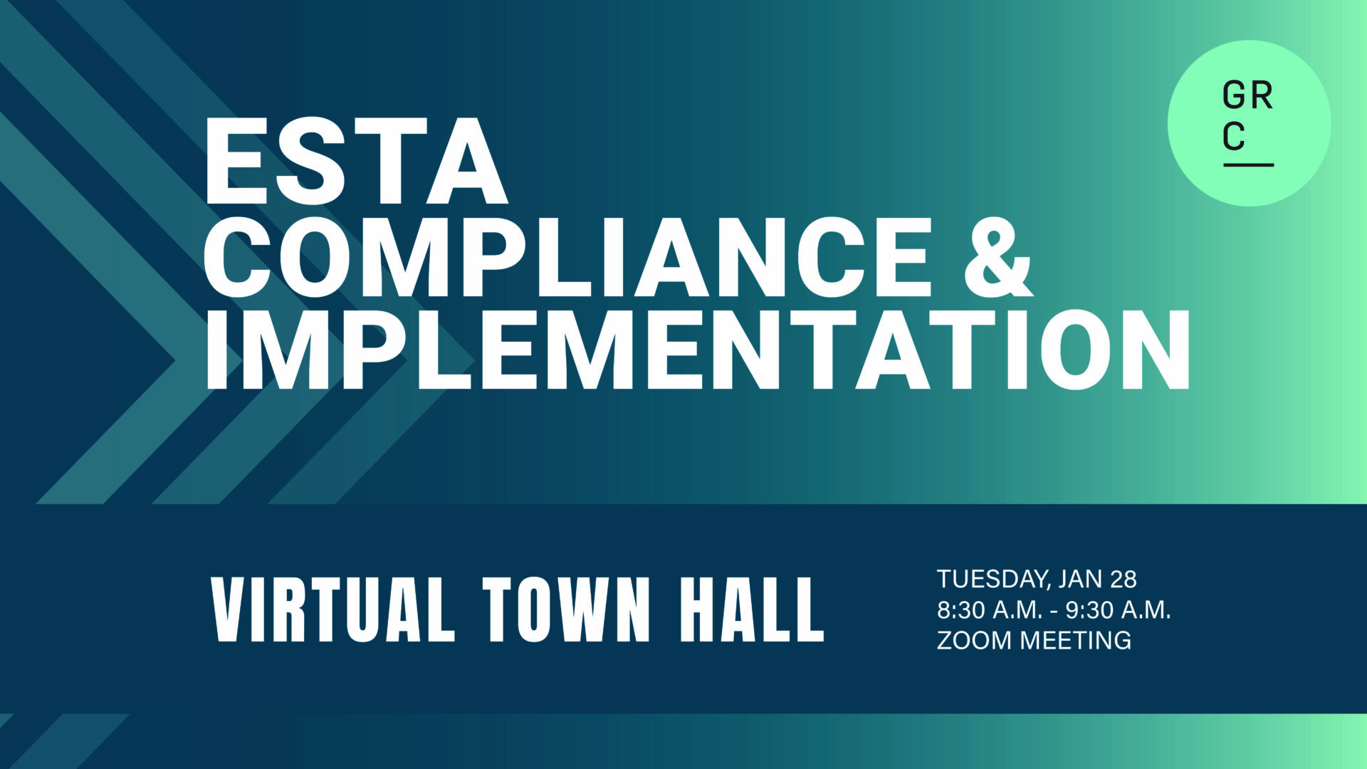 Virtual Town Hall on ESTA Compliance & Implementation