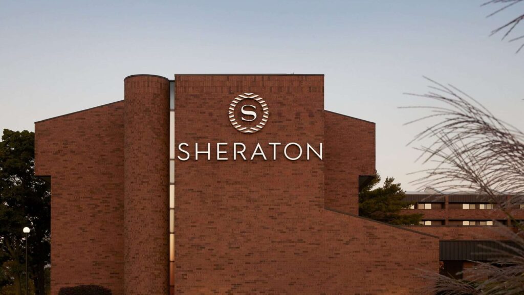 DAC Grand Rapids Sheraton dusk exterior