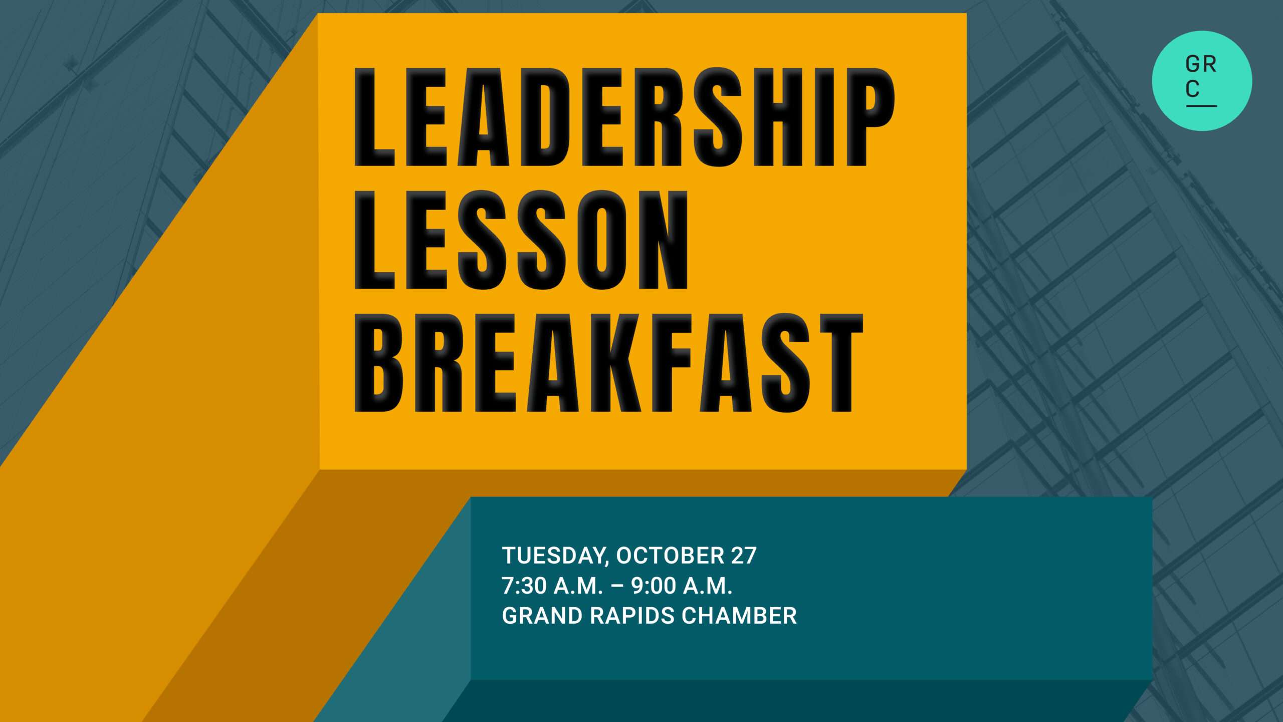 Grand Rapids Chamber's event Leadership Lesson Breakfast