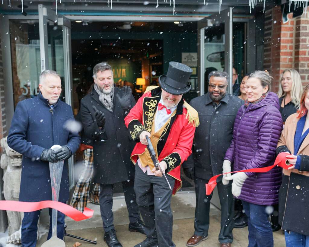 Grand Rapids Chamber performing a ribon cutting at SILVA in Grand Rapids